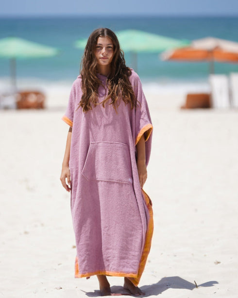 Snuggs Poncho Towel Purple